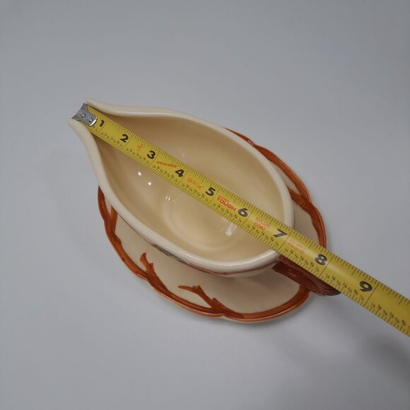 Franciscan Gladding McBean 50s Apple Gravy Boat Hand Decorated Collectible Decor - Picture 9 of 12